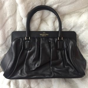 Valentino black leather purse - L 14”, H 9”, W 5”